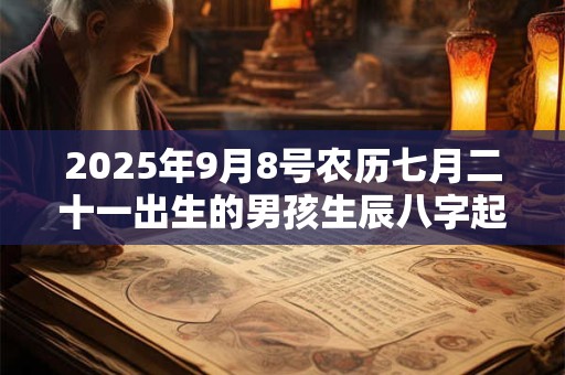 2025年9月8号农历七月二十一出生的男孩生辰八字起名
