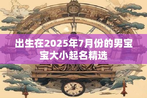 出生在2025年7月份的男宝宝大小起名精选
