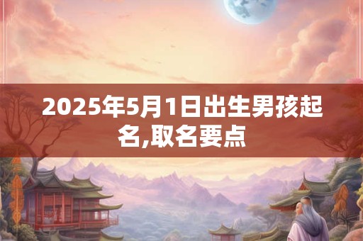 2025年5月1日出生男孩起名,取名要点