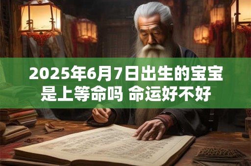 2025年6月7日出生的宝宝是上等命吗 命运好不好