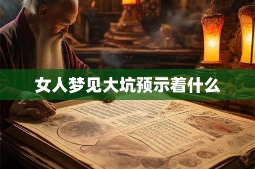 女人梦见大坑预示着什么