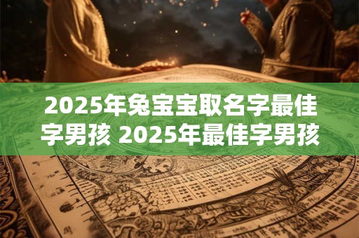 2025年兔宝宝取名字最佳字男孩 2025年最佳字男孩兔宝宝名字是什么