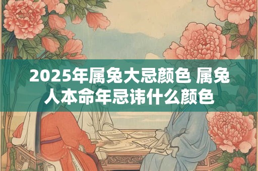 2025年属兔大忌颜色 属兔人本命年忌讳什么颜色