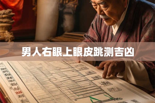 男人右眼上眼皮跳测吉凶