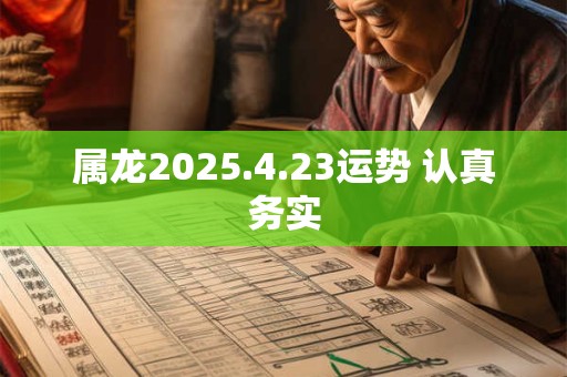 属龙2025.4.23运势 认真务实