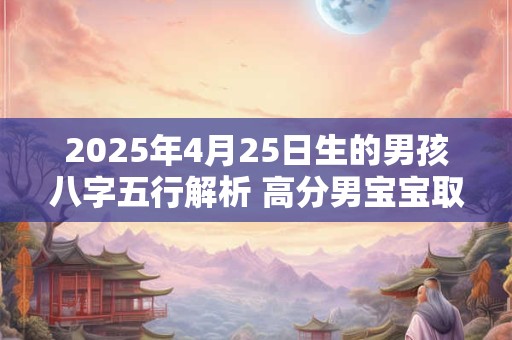 2025年4月25日生的男孩八字五行解析 高分男宝宝取名字