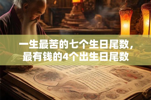 一生最苦的七个生日尾数，最有钱的4个出生日尾数