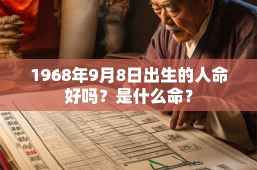 1968年9月8日出生的人命好吗？是什么命？