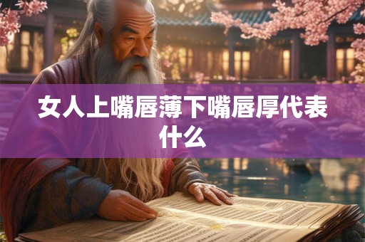 女人上嘴唇薄下嘴唇厚代表什么