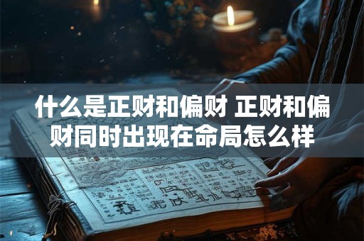 什么是正财和偏财 正财和偏财同时出现在命局怎么样
