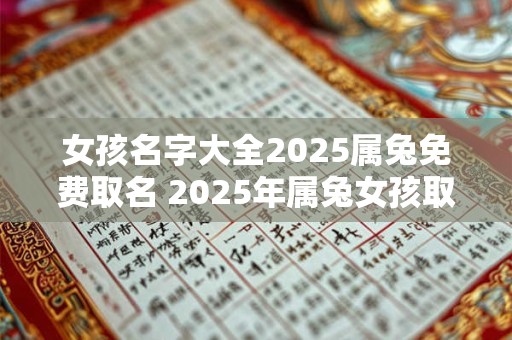 女孩名字大全2025属兔免费取名 2025年属兔女孩取什么名字好