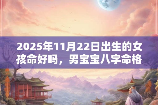 2025年11月22日出生的女孩命好吗，男宝宝八字命格