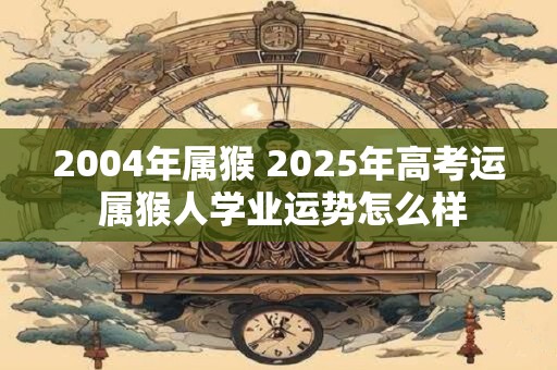 2004年属猴 2025年高考运 属猴人学业运势怎么样