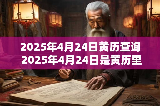2025年4月24日黄历查询 2025年4月24日是黄历里的什么日子