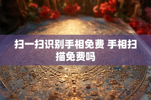 扫一扫识别手相免费 手相扫描免费吗