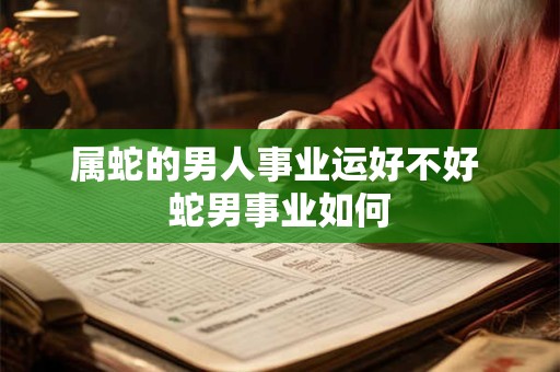 属蛇的男人事业运好不好 蛇男事业如何