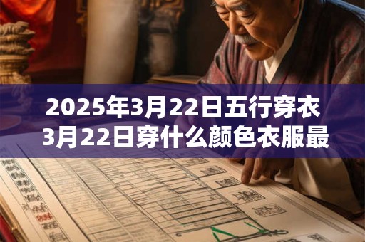 2025年3月22日五行穿衣 3月22日穿什么颜色衣服最旺运 2025年3月22日五行穿衣 3月22日穿什么颜色衣服最旺运