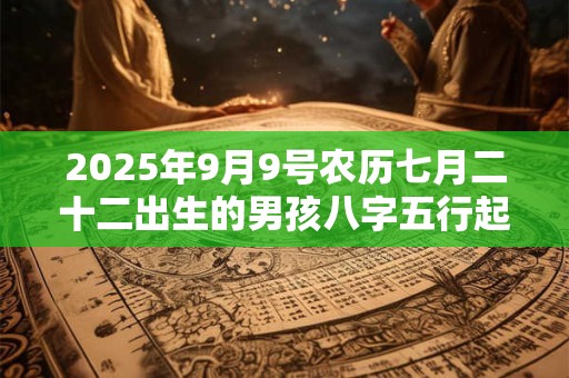 2025年9月9号农历七月二十二出生的男孩八字五行起名字