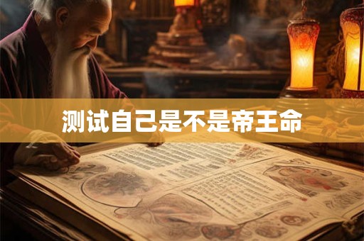 测试自己是不是帝王命