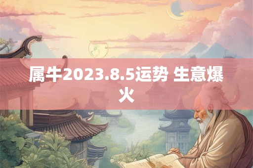 属牛2023.8.5运势 生意爆火