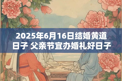2025年6月16日结婚黄道日子 父亲节宜办婚礼好日子