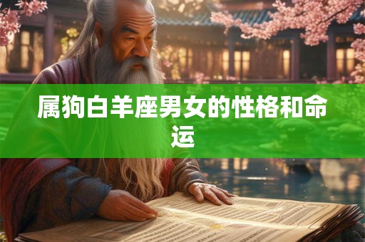 属狗白羊座男女的性格和命运