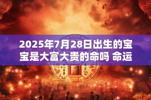 2026年7月28日出生的宝宝是大富大贵的命吗 命运如何