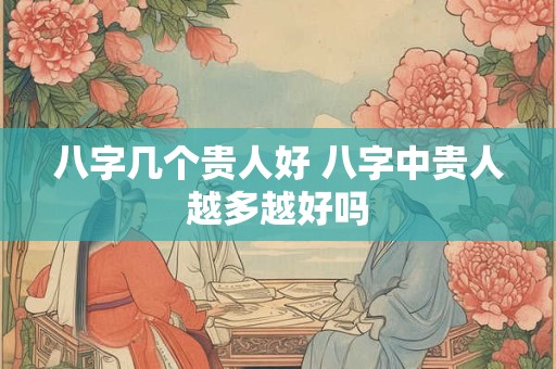 八字几个贵人好 八字中贵人越多越好吗