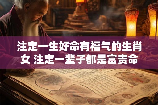 注定一生好命有福气的生肖女 注定一辈子都是富贵命的生肖女