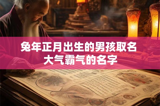 兔年正月出生的男孩取名 大气霸气的名字