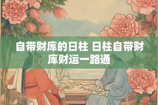 自带财库的日柱 日柱自带财库财运一路通