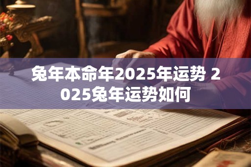 兔年本命年2025年运势 2025兔年运势如何
