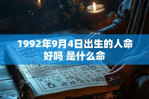 1992年9月4日出生的人命好吗 是什么命