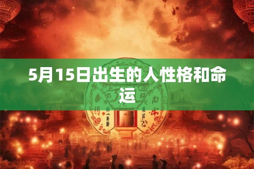 5月15日出生的人性格和命运