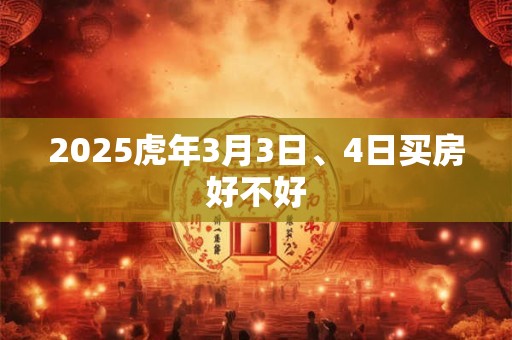 2025虎年3月3日、4日买房好不好