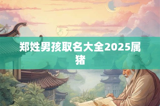 郑姓男孩取名大全2025属猪
