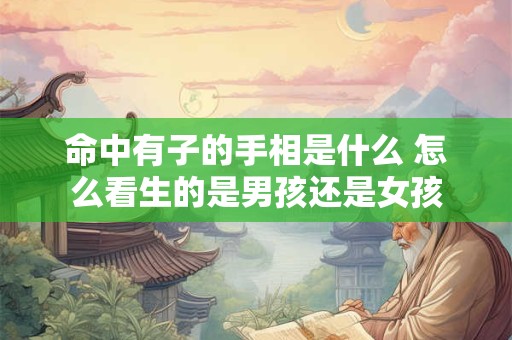 命中有子的手相是什么 怎么看生的是男孩还是女孩