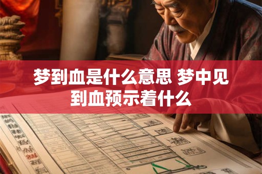 梦到血是什么意思 梦中见到血预示着什么