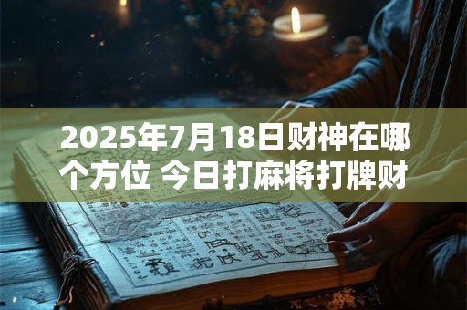 2025年7月18日财神在哪个方位 今日打麻将打牌财运方位 2025年7月18日财神在哪个方位 今日打麻将打牌财运方位