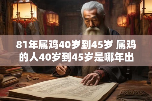 81年属鸡40岁到45岁 属鸡的人40岁到45岁是哪年出生的