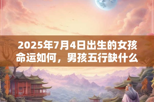 2025年7月4日出生的女孩命运如何，男孩五行缺什么