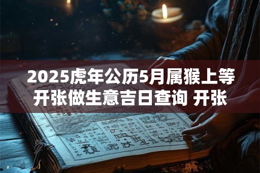 2025虎年公历5月属猴上等开张做生意吉日查询 开张吉日精选
