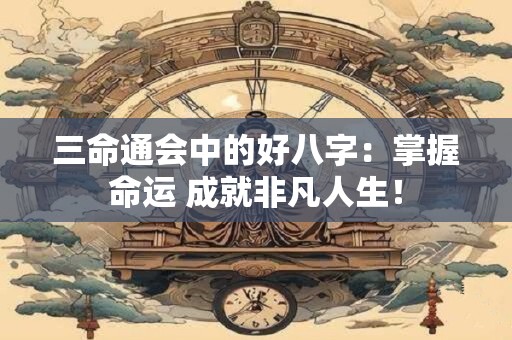 三命通会中的好八字：掌握命运 成就非凡人生！