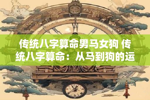 传统八字算命男马女狗 传统八字算命：从马到狗的运势解读