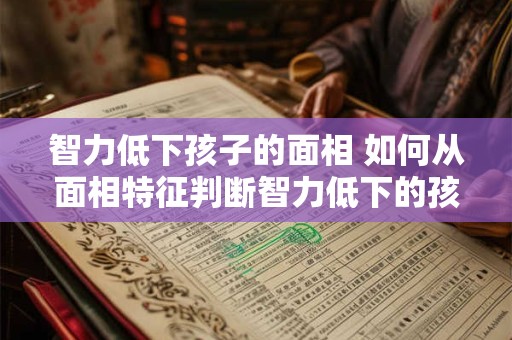 智力低下孩子的面相 如何从面相特征判断智力低下的孩子