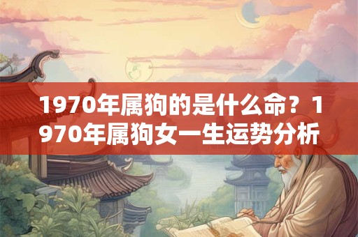 1970年属狗的是什么命？1970年属狗女一生运势分析