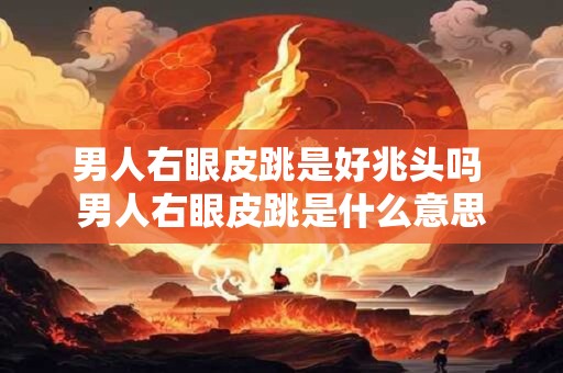 男人右眼皮跳是好兆头吗 男人右眼皮跳是什么意思