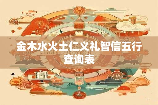 金木水火土仁义礼智信五行查询表