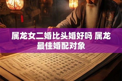 属龙女二婚比头婚好吗 属龙最佳婚配对象