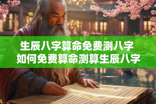 生辰八字算命免费测八字 如何免费算命测算生辰八字